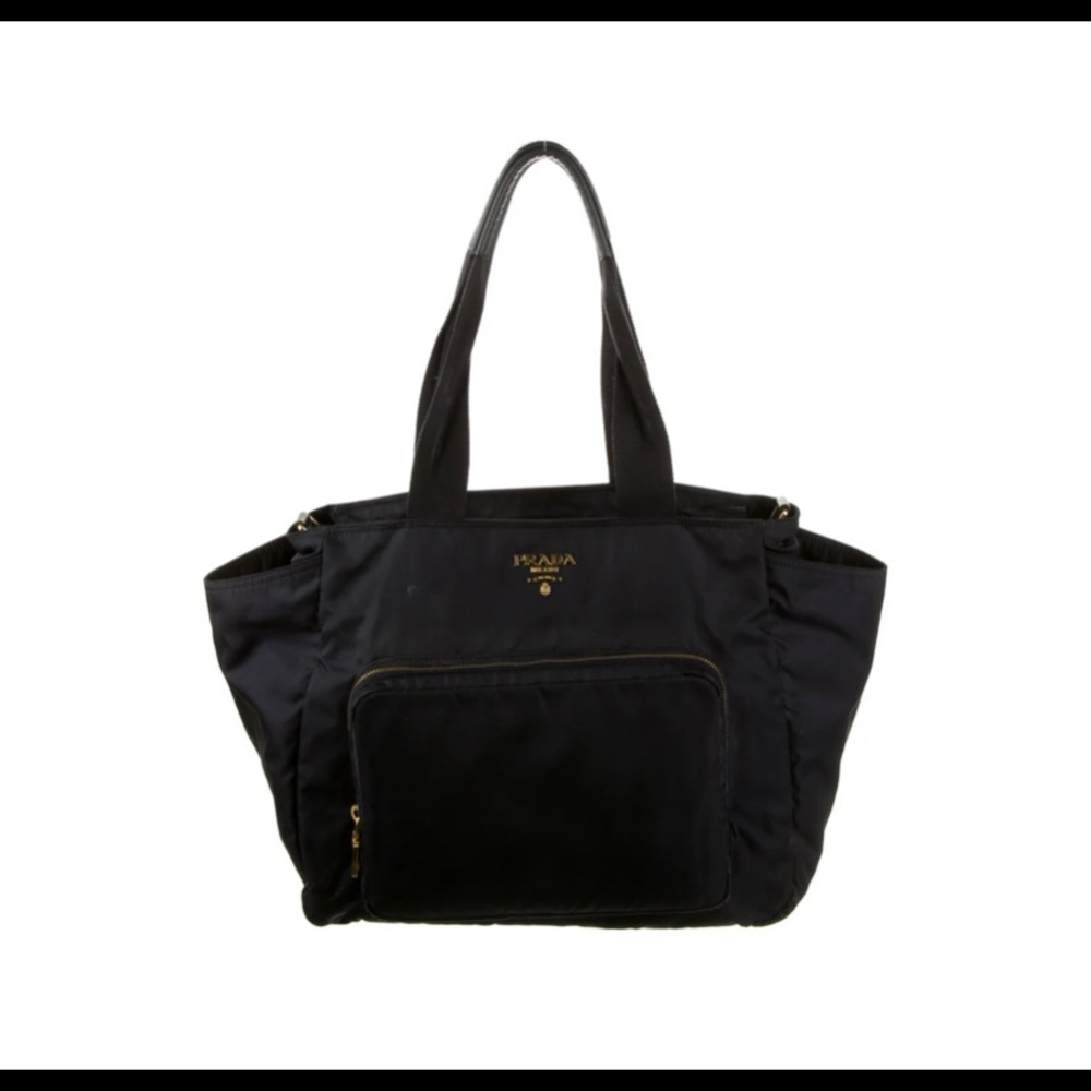 Prada Diaper Bag with gold hardware